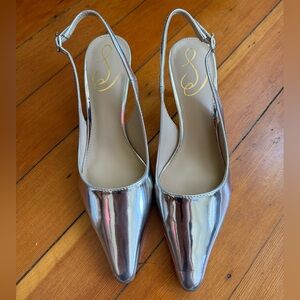 NWOT Sam Edelman Bianca Slingback Silver 6.5